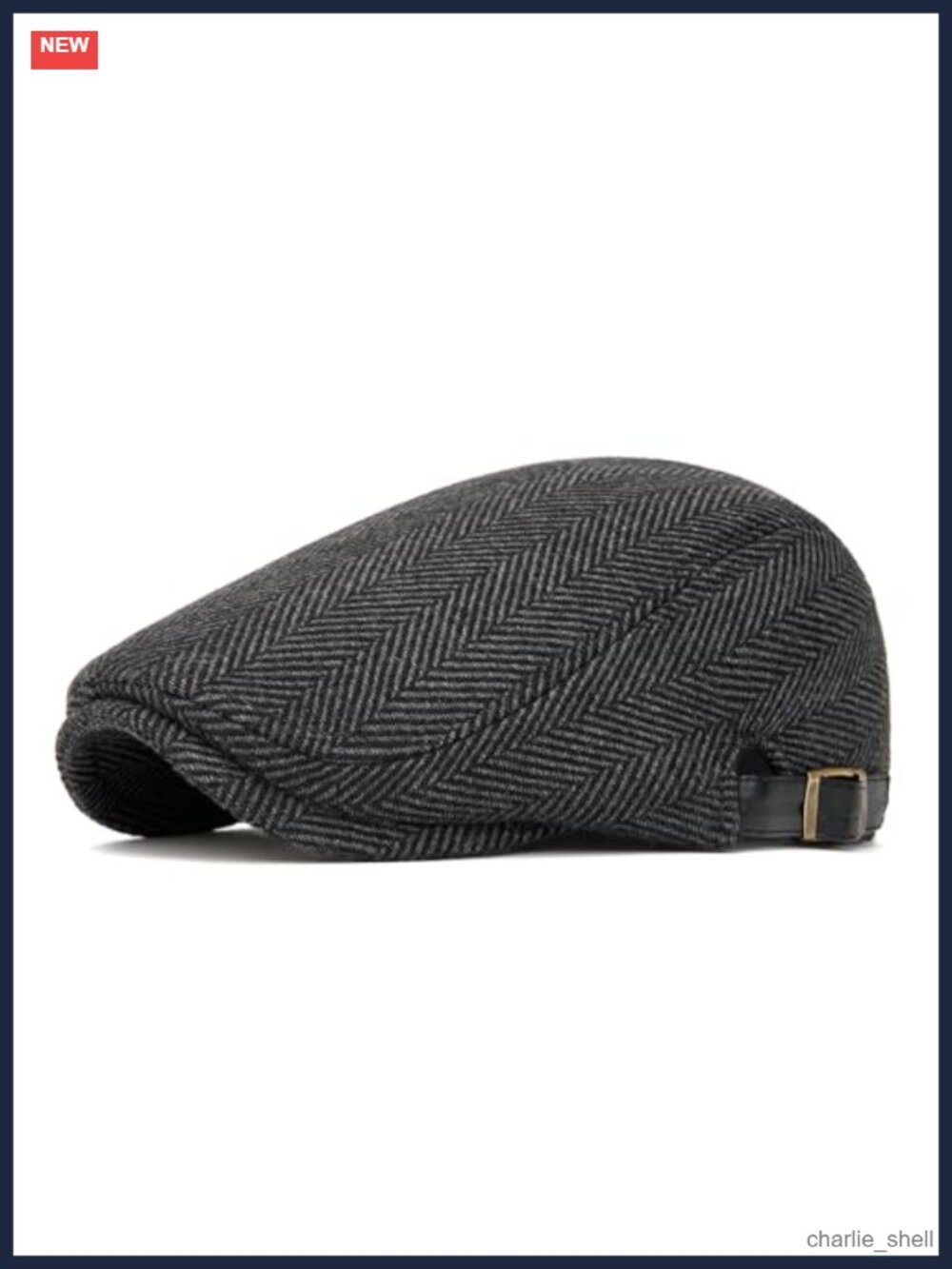 Men's Newsboy Ivy Cap Cotton Herringbone Tweed Flat Hat Adjustable Gatsby